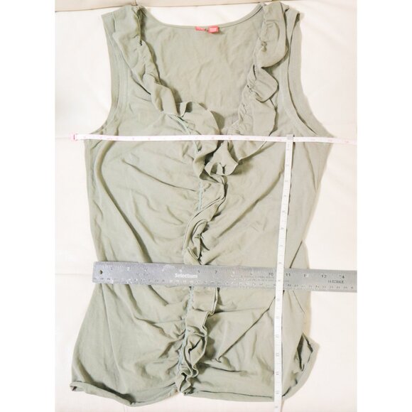 Sage Green Ruffle Neck Tank Top 🫒 ESPRIT - Picture 5 of 8